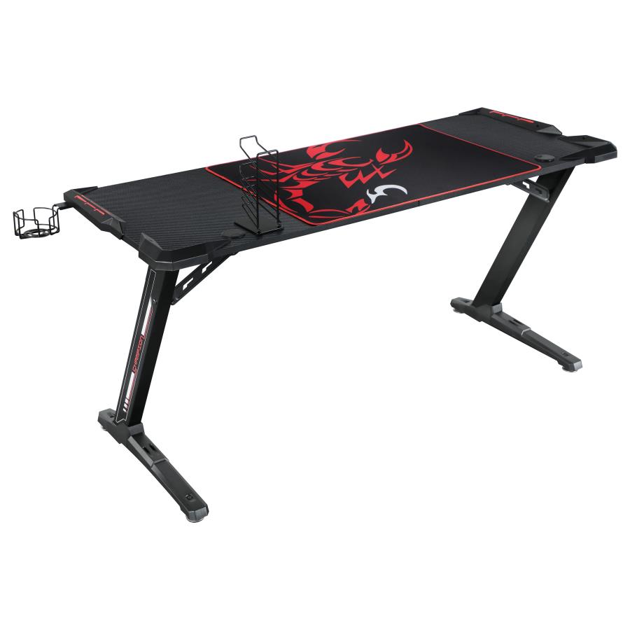 Brocton Black Gaming Desk - MyWaynesHome #