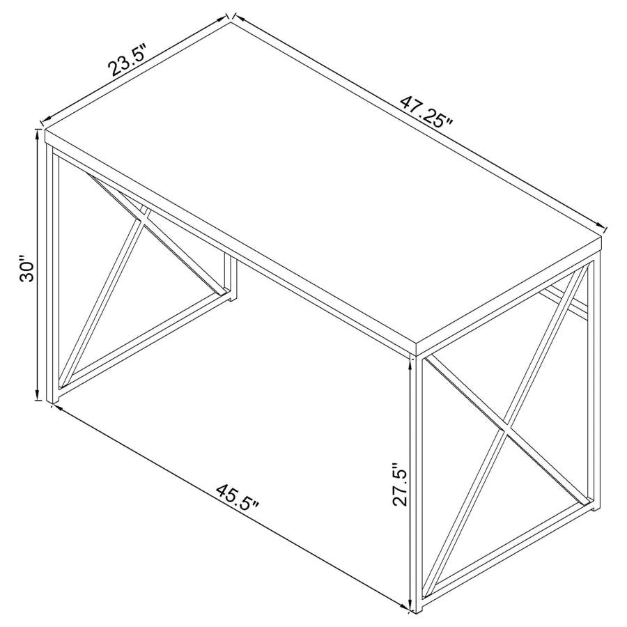 Grimma Grey Writing Desk - MyWaynesHome #