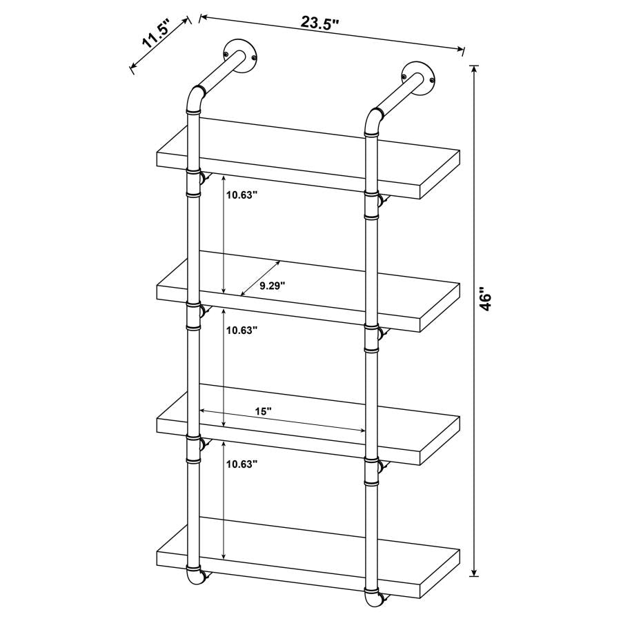 Elmcrest Brown 24"w Wall Shelf - MyWaynesHome #