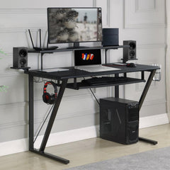 Wedalia Black Gaming Desk - MyWaynesHome #