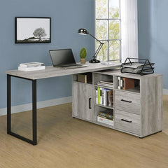 Hertford Grey L-shape Desk - MyWaynesHome #