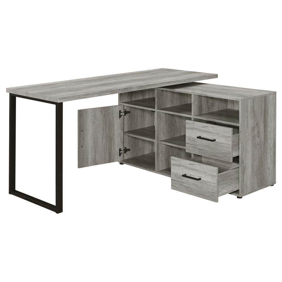 Hertford Grey L-shape Desk - MyWaynesHome #
