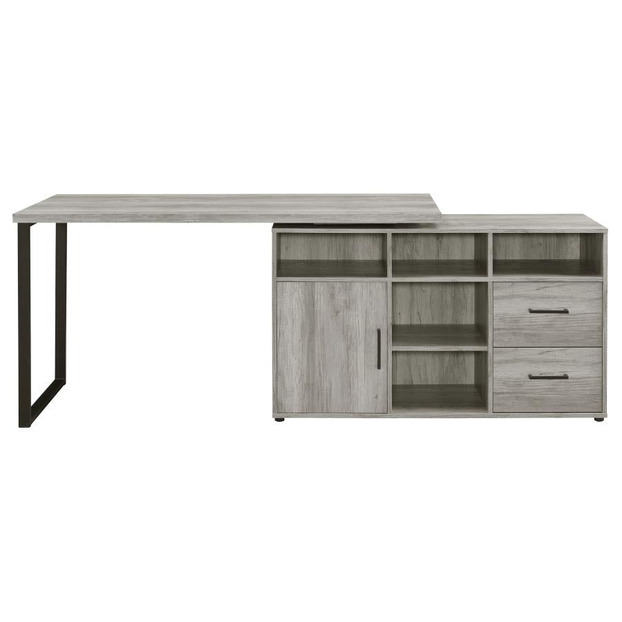 Hertford Grey L-shape Desk - MyWaynesHome #