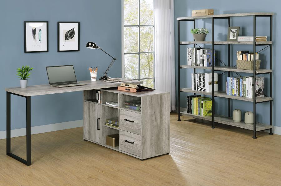 Hertford Grey L-shape Desk - MyWaynesHome #