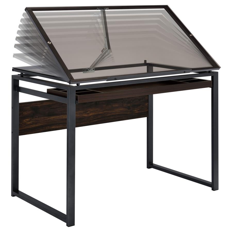 Pantano Grey Drafting Desk - MyWaynesHome #