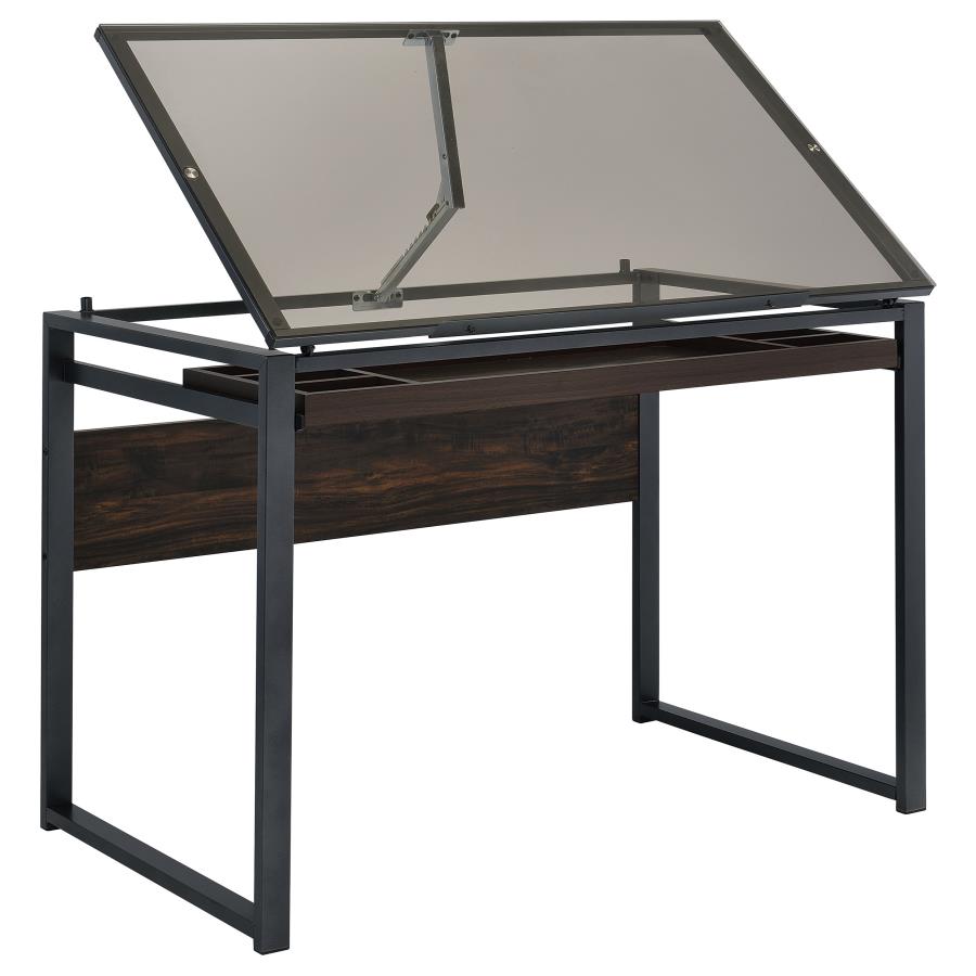 Pantano Grey Drafting Desk - MyWaynesHome #