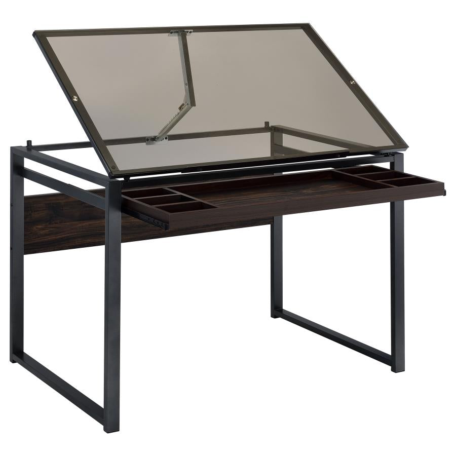 Pantano Grey Drafting Desk - MyWaynesHome #