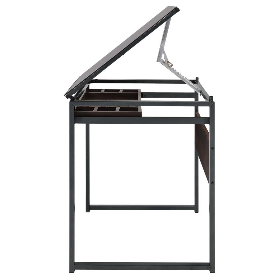 Pantano Grey Drafting Desk - MyWaynesHome #