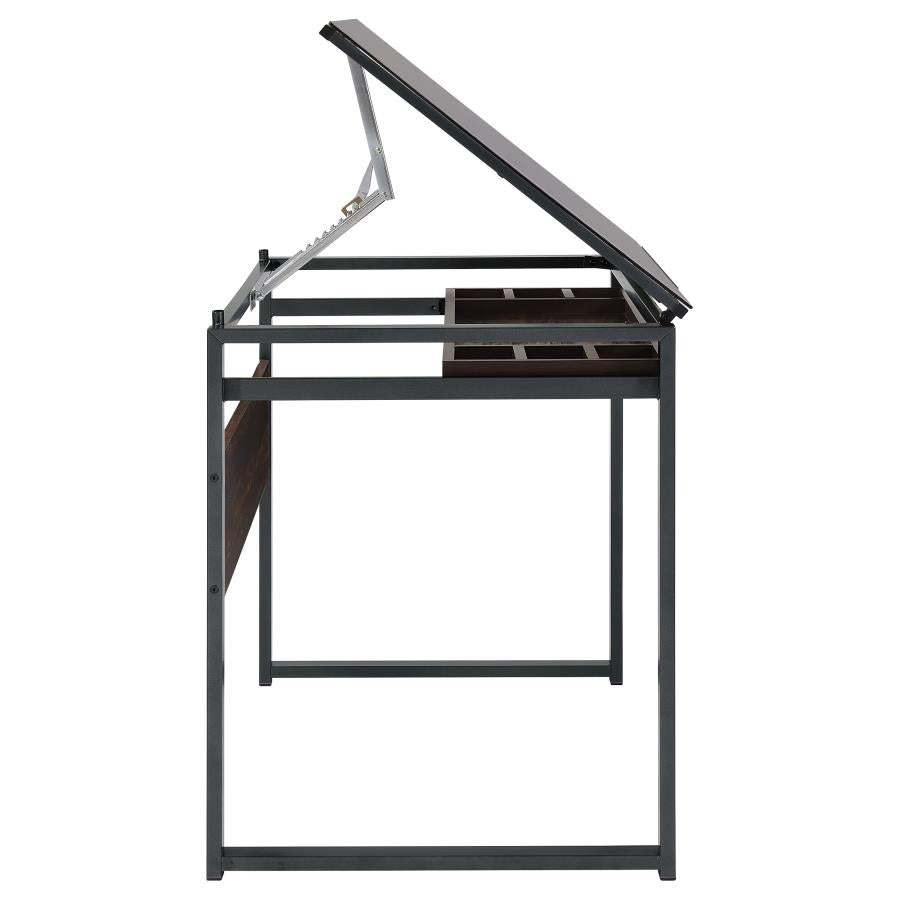 Pantano Grey Drafting Desk - MyWaynesHome #