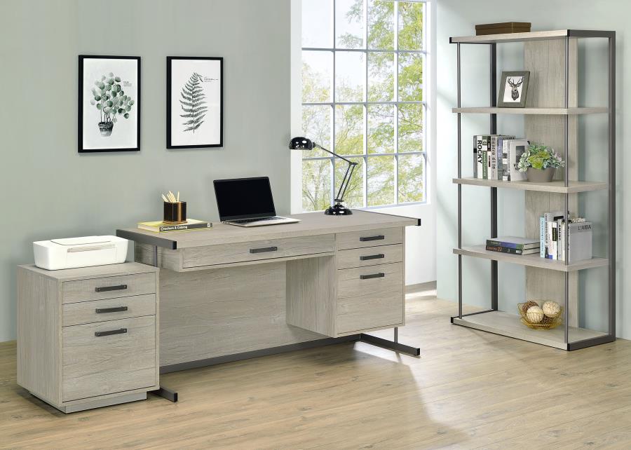 Loomis Grey Computer Desk - MyWaynesHome #