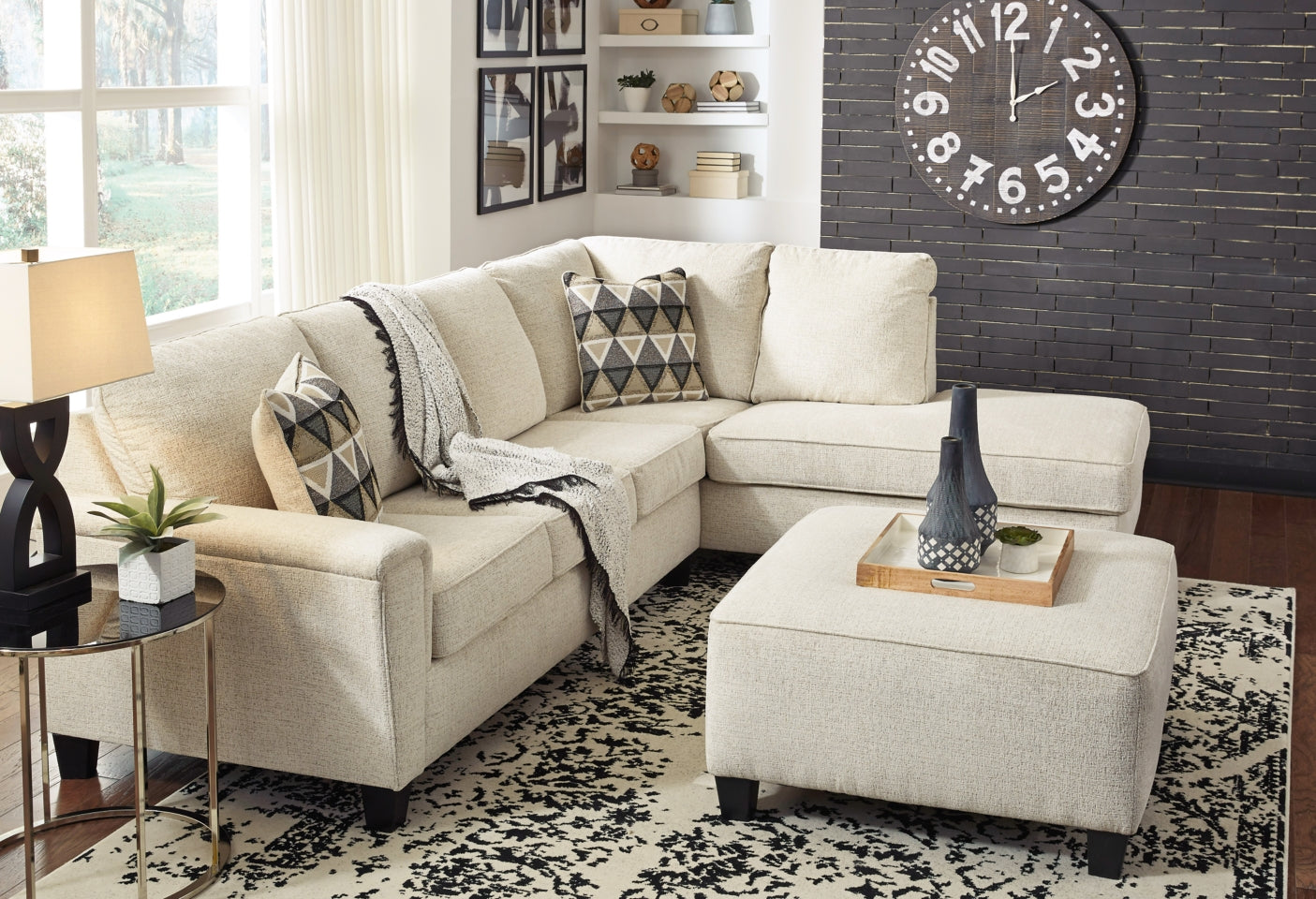 Abinger 2-Piece Sectional with Ottoman - MyWaynesHome #