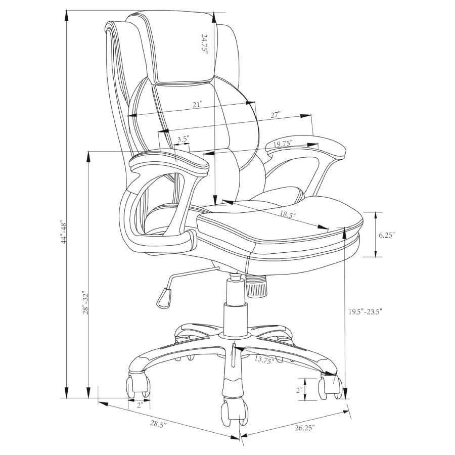 Nerris Brown Office Chair - MyWaynesHome #