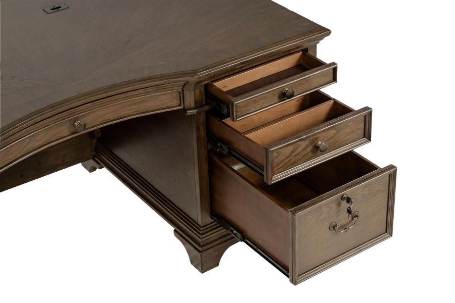 Hartshill Brown Executive Desk - MyWaynesHome #