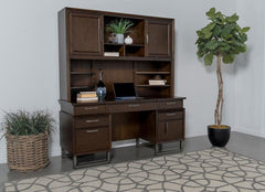 Marshall Brown Credenza Desk W/ Hutch - MyWaynesHome #