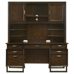 Marshall Brown Credenza Desk W/ Hutch - MyWaynesHome #