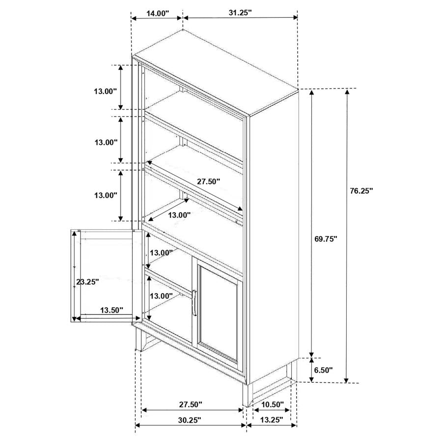 Marshall Brown Cabinet Bookcase - MyWaynesHome #