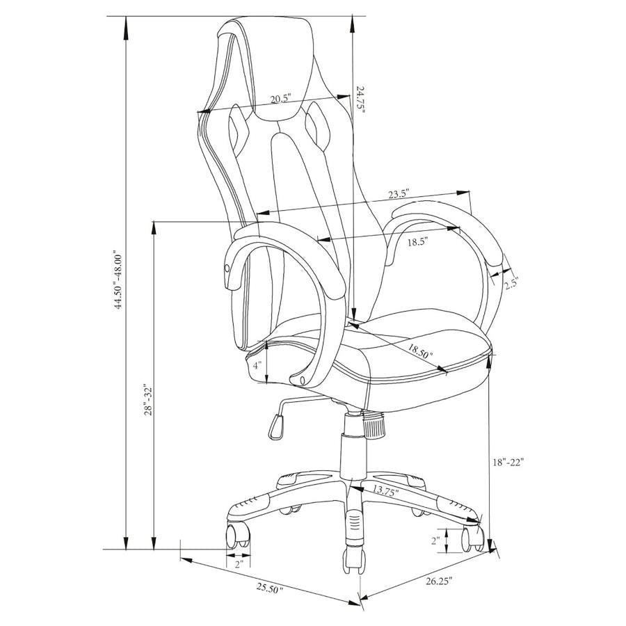 Carlos Black Office Chair - MyWaynesHome #
