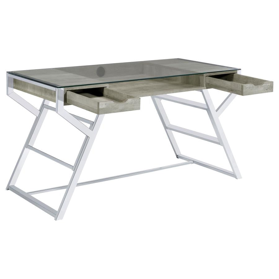 Emelle Grey Writing Desk - MyWaynesHome #