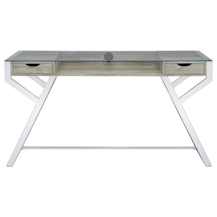 Emelle Grey Writing Desk - MyWaynesHome #