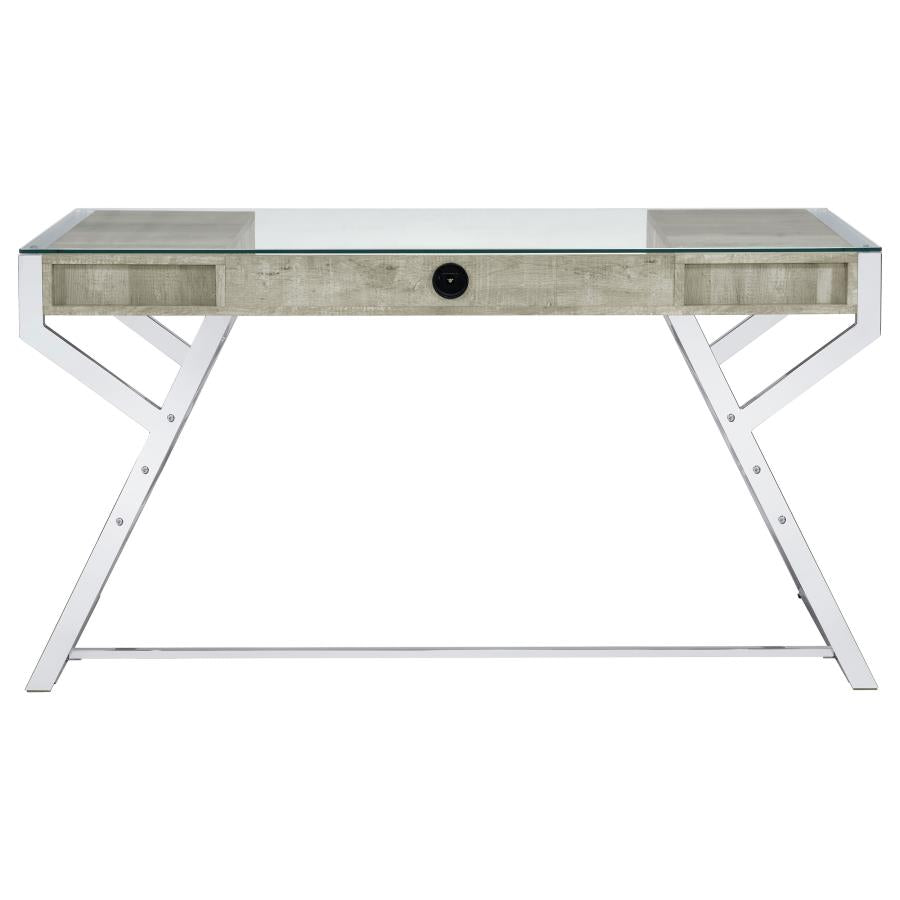Emelle Grey Writing Desk - MyWaynesHome #