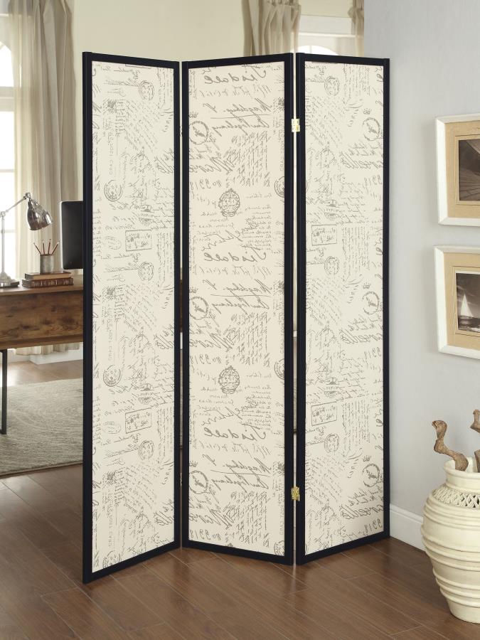 Felice Beige 3 Panel Room Divider - MyWaynesHome #