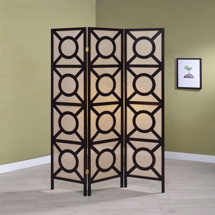 Vulcan Brown 3 Panel Room Divider - MyWaynesHome #