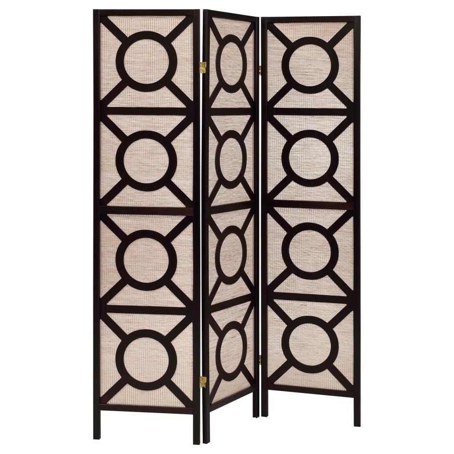 Vulcan Brown 3 Panel Room Divider - MyWaynesHome #