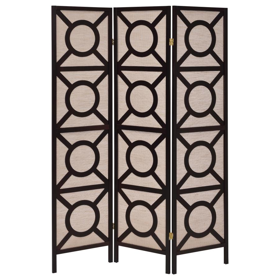 Vulcan Brown 3 Panel Room Divider - MyWaynesHome #