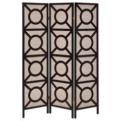 Vulcan Brown 3 Panel Room Divider - MyWaynesHome #