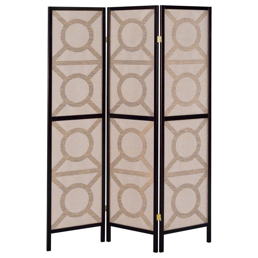 Vulcan Brown 3 Panel Room Divider - MyWaynesHome #