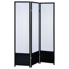 Calix Black 3 Panel Room Divider - MyWaynesHome #