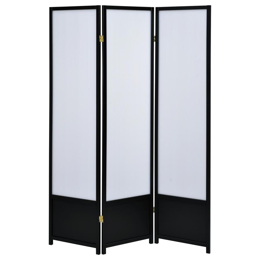 Calix Black 3 Panel Room Divider - MyWaynesHome #