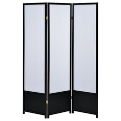 Calix Black 3 Panel Room Divider - MyWaynesHome #