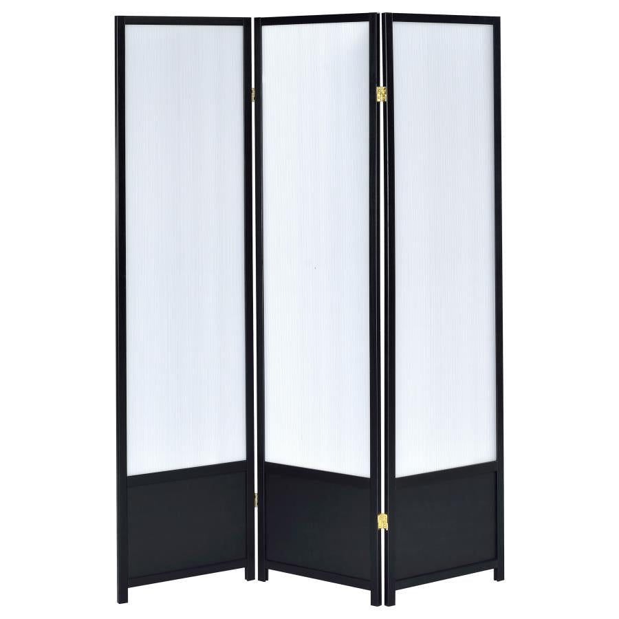 Calix Black 3 Panel Room Divider - MyWaynesHome #