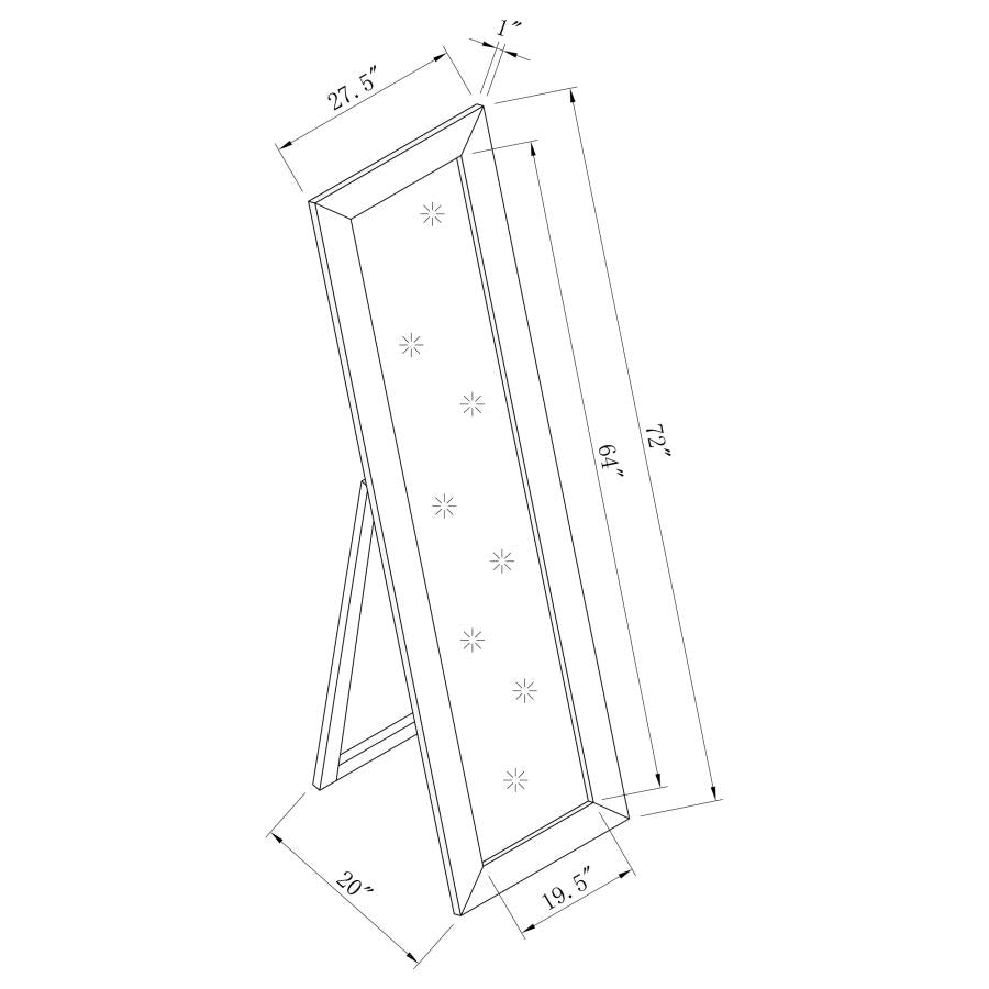 Toga Brown Standing Mirror - MyWaynesHome #