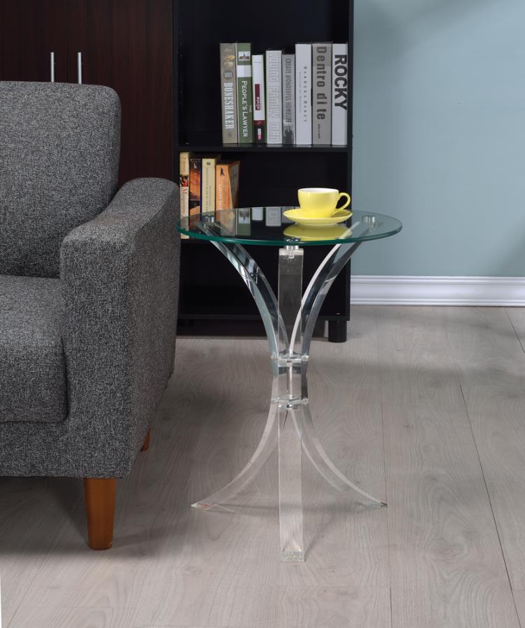 Emmett Clear Side Table - MyWaynesHome #