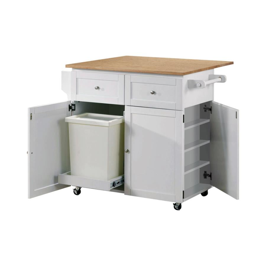 Jalen White Kitchen Cart - MyWaynesHome #
