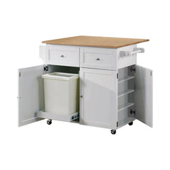 Jalen White Kitchen Cart - MyWaynesHome #