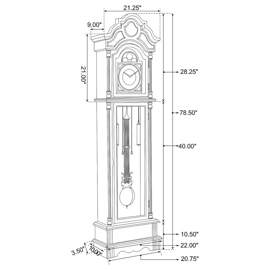 Diggory Brown Grandfather Clock - MyWaynesHome #