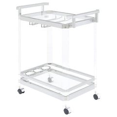 Jefferson Clear Bar Cart - MyWaynesHome #