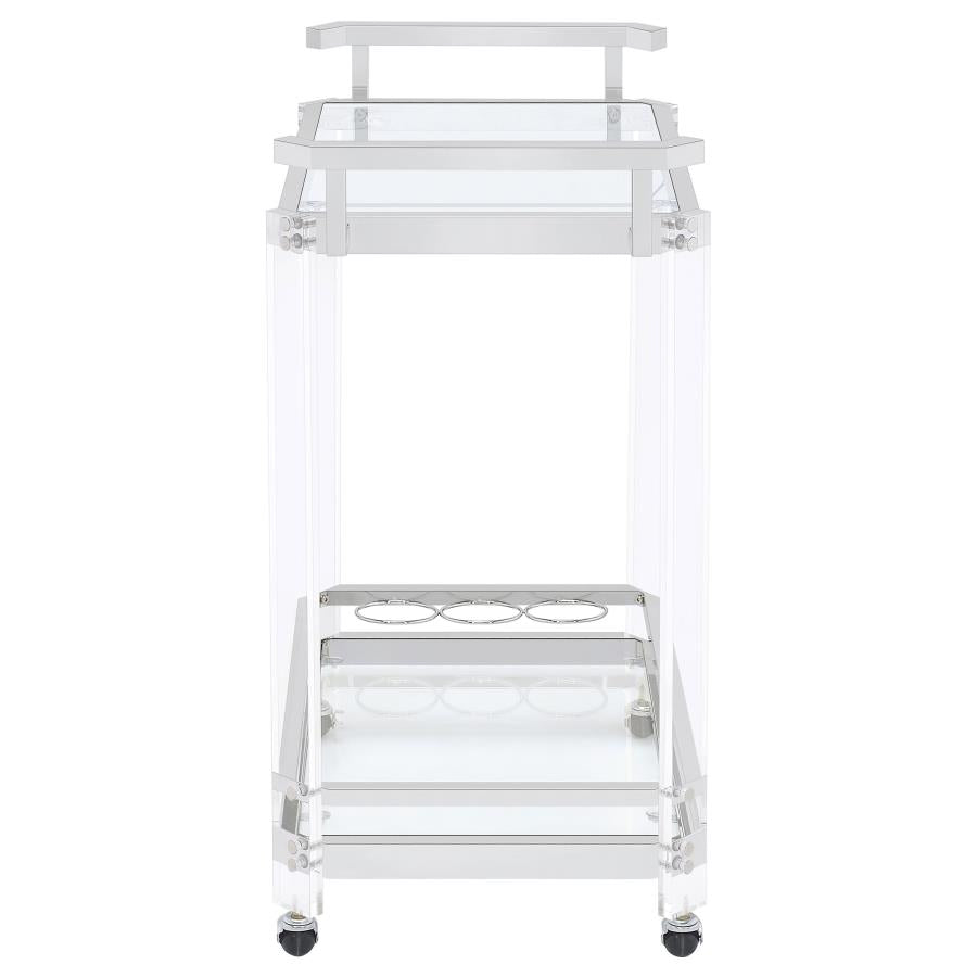 Jefferson Clear Bar Cart - MyWaynesHome #