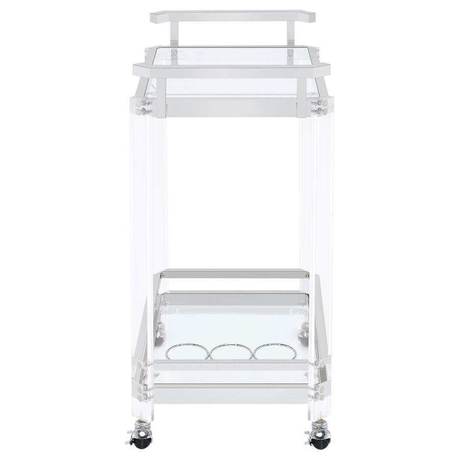 Jefferson Clear Bar Cart - MyWaynesHome #