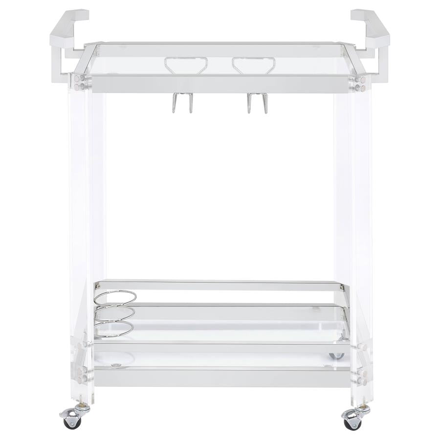 Jefferson Clear Bar Cart - MyWaynesHome #