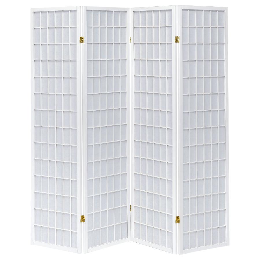 Roberto White 4 Panel Room Divider - MyWaynesHome #