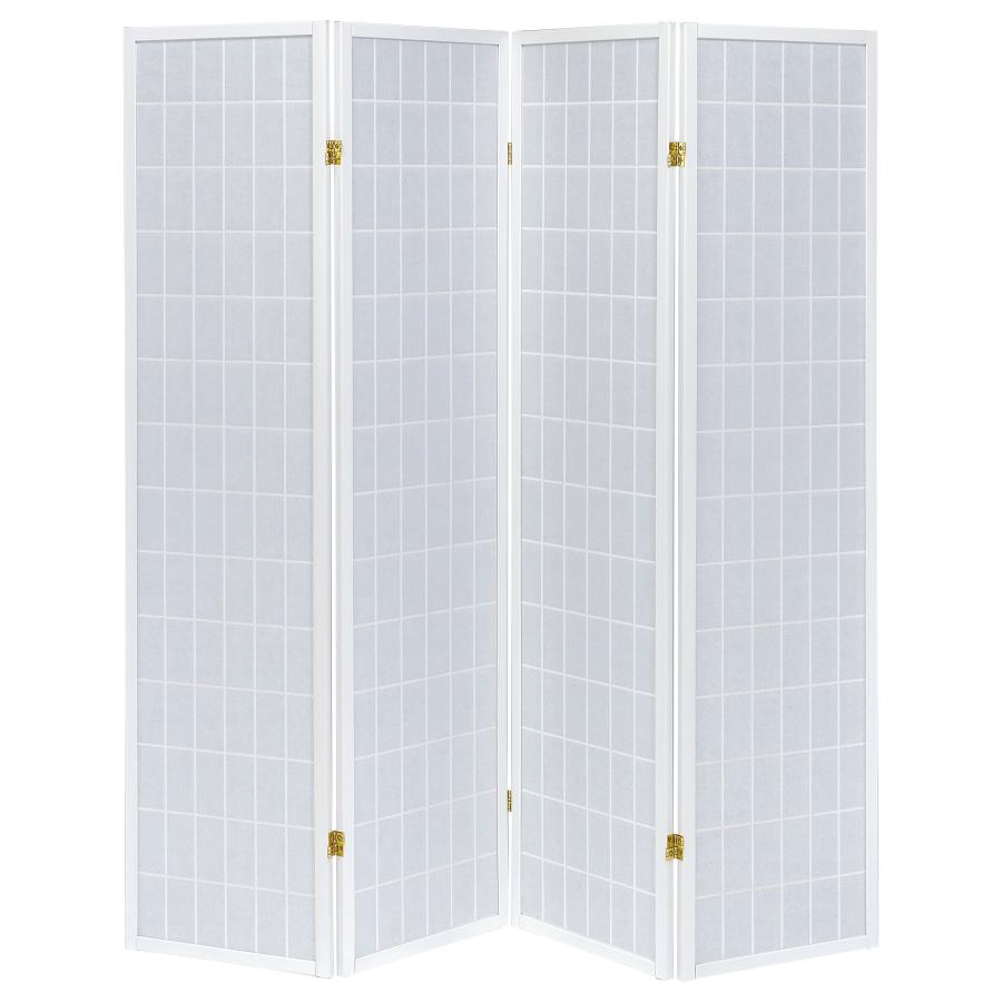Roberto White 4 Panel Room Divider - MyWaynesHome #