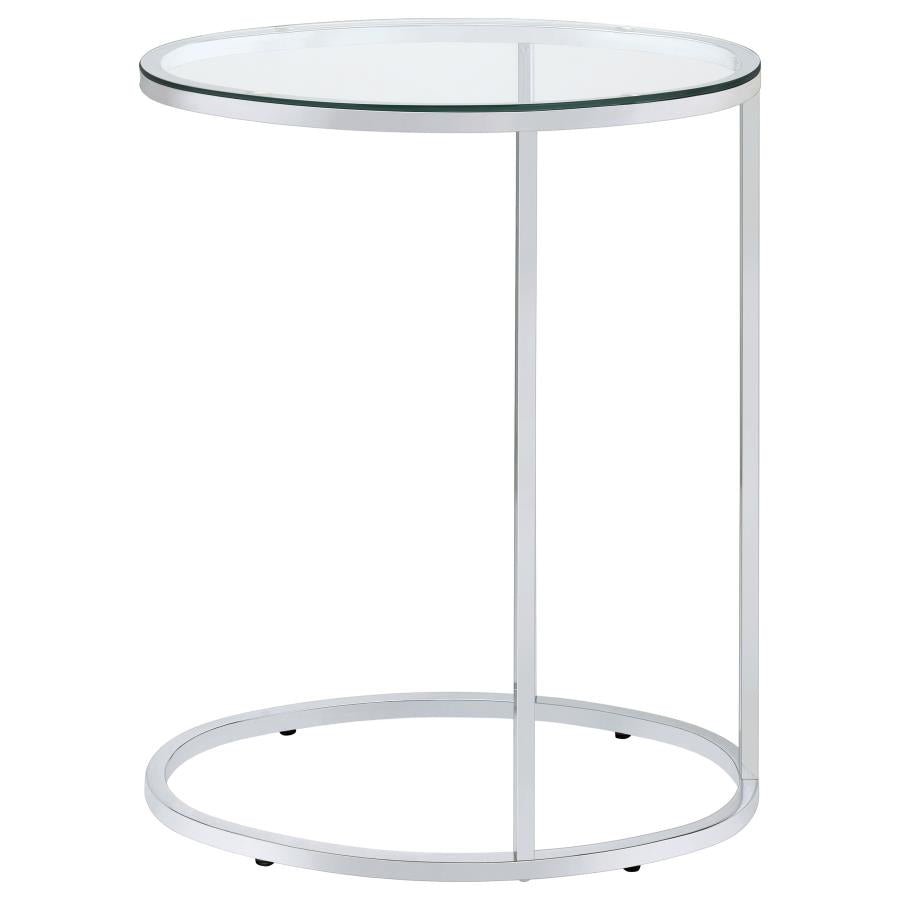Kyle Silver Side Table - MyWaynesHome #