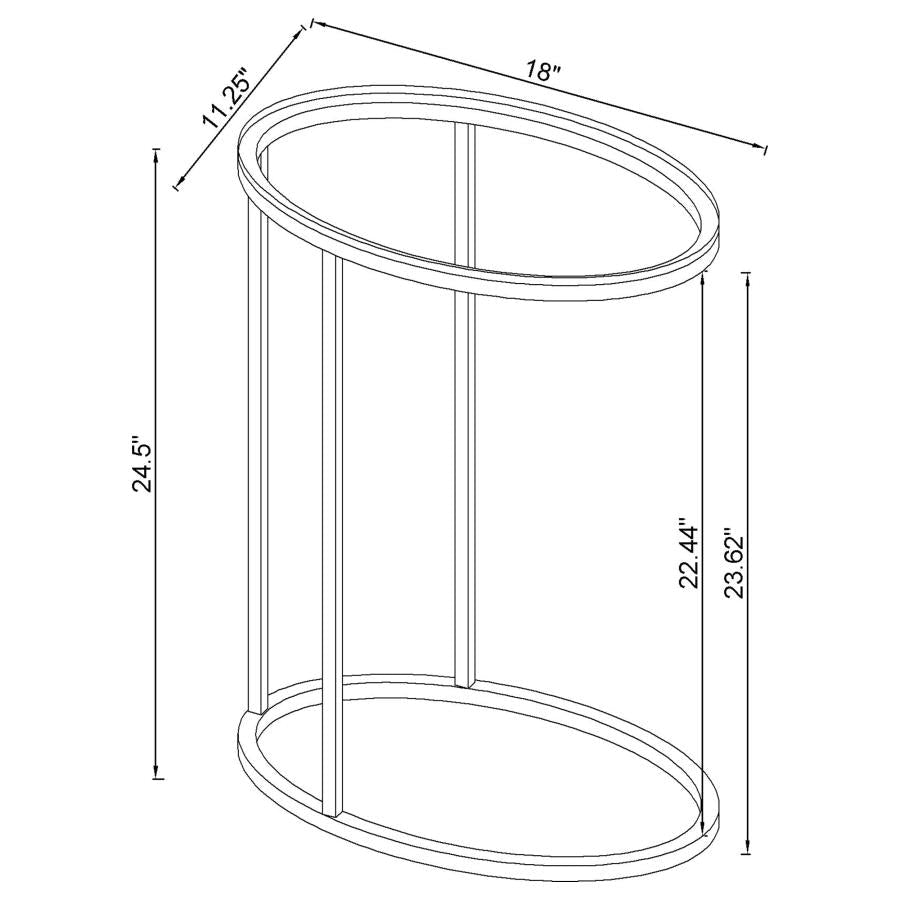 Kyle Silver Side Table - MyWaynesHome #