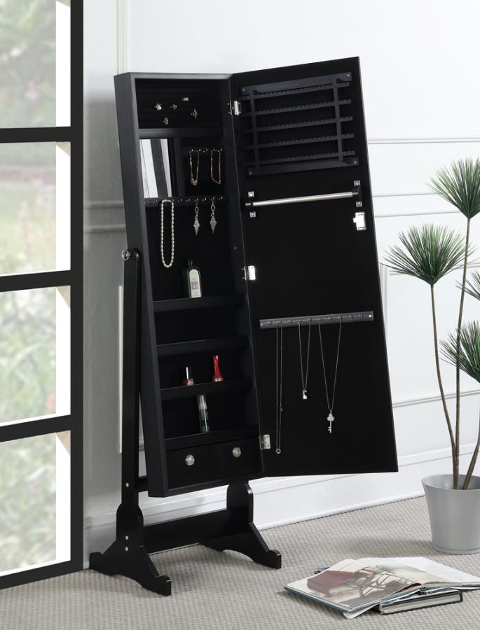 Tutuola Black Jewelry Cheval Mirror - MyWaynesHome #