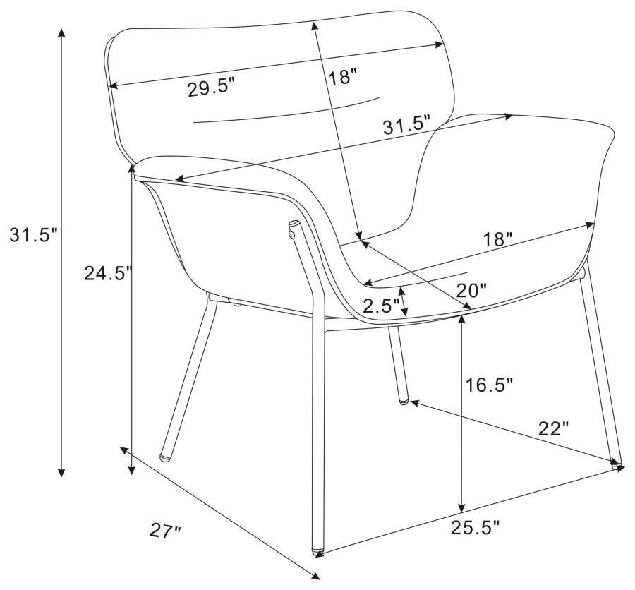 Davina Grey Accent Chair - MyWaynesHome #