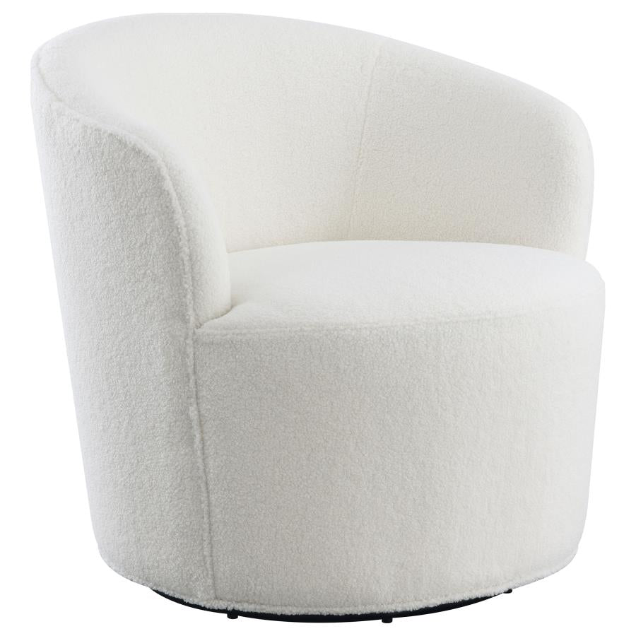 Joyce White Swivel Chair - MyWaynesHome #